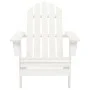 Silla con otomana y mesa jardín Adirondack macizo abeto blanco de vidaXL, Conjuntos de jardín - Ref: Foro24-315919, Precio: 7...