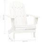 Silla con otomana y mesa jardín Adirondack macizo abeto blanco de vidaXL, Conjuntos de jardín - Ref: Foro24-315919, Precio: 7...
