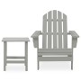 Silla con otomana y mesa jardín Adirondack abeto macizo gris de vidaXL, Conjuntos de jardín - Ref: Foro24-315920, Precio: 79,...