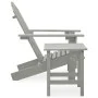 Adirondack chair with ottoman and garden table solid gray spruce by vidaXL, Garden sets - Ref: Foro24-315920, Price: 78,44 €,...