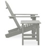 Silla con otomana y mesa jardín Adirondack abeto macizo gris de vidaXL, Conjuntos de jardín - Ref: Foro24-315920, Precio: 79,...