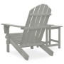 Silla con otomana y mesa jardín Adirondack abeto macizo gris de vidaXL, Conjuntos de jardín - Ref: Foro24-315920, Precio: 79,...