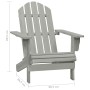 Silla con otomana y mesa jardín Adirondack abeto macizo gris de vidaXL, Conjuntos de jardín - Ref: Foro24-315920, Precio: 79,...