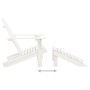 Silla con otomana y mesa jardín Adirondack macizo abeto blanco de vidaXL, Conjuntos de jardín - Ref: Foro24-315929, Precio: 9...