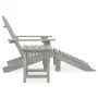 Adirondack chair with ottoman and garden table solid gray spruce by vidaXL, Garden sets - Ref: Foro24-315930, Price: 87,82 €,...