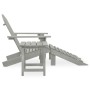 Silla con otomana y mesa jardín Adirondack macizo abeto gris de vidaXL, Conjuntos de jardín - Ref: Foro24-315930, Precio: 89,...