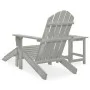 Adirondack chair with ottoman and garden table solid gray spruce by vidaXL, Garden sets - Ref: Foro24-315930, Price: 87,82 €,...