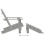 Adirondack chair with ottoman and garden table solid gray spruce by vidaXL, Garden sets - Ref: Foro24-315930, Price: 87,82 €,...
