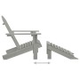 Silla con otomana y mesa jardín Adirondack macizo abeto gris de vidaXL, Conjuntos de jardín - Ref: Foro24-315930, Precio: 89,...