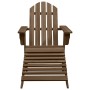 Silla con otomana y mesa jardín Adirondack abeto macizo marrón de vidaXL, Conjuntos de jardín - Ref: Foro24-315931, Precio: 1...