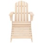 Silla Adirondack de jardín con otomana y mesa macizo abeto rosa de vidaXL, Conjuntos de jardín - Ref: Foro24-315932, Precio: ...