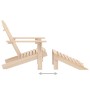 Silla Adirondack de jardín con otomana y mesa macizo abeto rosa de vidaXL, Conjuntos de jardín - Ref: Foro24-315932, Precio: ...