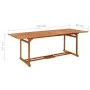 Mesa de comedor jardín 220x90x75 cm madera maciza de acacia de vidaXL, Mesas de jardín - Ref: Foro24-315946, Precio: 262,34 €...