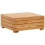 Mesa de jardin y reposapiés con cojin y de madera maciza acacia de vidaXL, Sofás modulares de exterior - Ref: Foro24-316084, ...