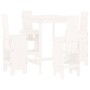 Set de mesa y taburetes altos jardín 5 pzas madera pino blanco en Conjuntos de jardín | Comprar online en Foru.es