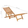 Tumbona de madera maciza de teca de vidaXL, Tumbonas - Ref: Foro24-316151, Precio: 104,58 €, Descuento: %