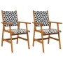 Sillas de jardín 2 unidades madera maciza de acacia de vidaXL, Sillas de jardín - Ref: Foro24-316249, Precio: 94,45 €, Descue...