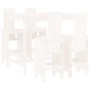 Set de mesa y taburetes altos jardín 5 pzas madera pino blanco en Conjuntos de jardín | Comprar online en Foru.es