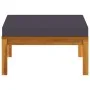 3-teilige Gartenmöbel mit dunkelgrauen Akazienholzkissen von vidaXL, Modulare Sofas für den Außenbereich - Ref: Foro24-316280...