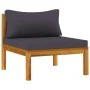 2-piece sofa set with dark gray acacia wood cushions by vidaXL, Modular outdoor sofas - Ref: Foro24-316282, Price: 291,77 €, ...