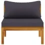 2-piece sofa set with dark gray acacia wood cushions by vidaXL, Modular outdoor sofas - Ref: Foro24-316282, Price: 291,77 €, ...
