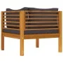 2-piece sofa set with dark gray acacia wood cushions by vidaXL, Modular outdoor sofas - Ref: Foro24-316282, Price: 291,77 €, ...