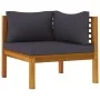 2-piece sofa set with dark gray acacia wood cushions by vidaXL, Modular outdoor sofas - Ref: Foro24-316282, Price: 291,77 €, ...