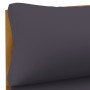 Juego de sofás 2 pzas con cojines gris oscuro madera de acacia de vidaXL, Sofás modulares de exterior - Ref: Foro24-316282, P...