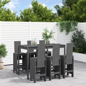 Set de mesa y taburetes altos jardín 7 piezas madera pino gris en Conjuntos de jardín | Comprar online en Foru.es
