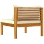 2-piece sofa set with white cream acacia wood cushions by vidaXL, Modular outdoor sofas - Ref: Foro24-316283, Price: 315,53 €...