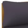 2-teilige Gartensofagarnitur mit dunkelgrauen Akazienholzkissen von vidaXL, Modulare Sofas für den Außenbereich - Ref: Foro24...