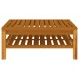 Juego de sofá 2 pzas con cojines blanco crema madera de acacia de vidaXL, Sofás modulares de exterior - Ref: Foro24-316285, P...