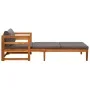 Liege mit dunkelgrauen Kissen aus massivem Akazienholz von vidaXL, Modulare Sofas für den Außenbereich - Ref: Foro24-316317, ...