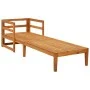 Liege mit dunkelgrauen Kissen aus massivem Akazienholz von vidaXL, Modulare Sofas für den Außenbereich - Ref: Foro24-316317, ...