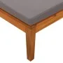 Liege mit dunkelgrauen Kissen aus massivem Akazienholz von vidaXL, Modulare Sofas für den Außenbereich - Ref: Foro24-316317, ...