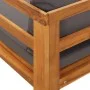Liege mit dunkelgrauen Kissen aus massivem Akazienholz von vidaXL, Modulare Sofas für den Außenbereich - Ref: Foro24-316317, ...