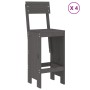 Set de mesa y taburetes altos jardín 5 piezas madera pino gris en Conjuntos de jardín | Comprar online en Foru.es