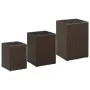 Side table set, glass surface, synthetic brown rattan by vidaXL, Side tables - Ref: Foro24-316380, Price: 84,74 €, Discount: %
