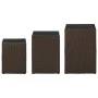 Side table set, glass surface, synthetic brown rattan by vidaXL, Side tables - Ref: Foro24-316380, Price: 84,74 €, Discount: %