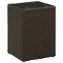 Side table set, glass surface, synthetic brown rattan by vidaXL, Side tables - Ref: Foro24-316380, Price: 84,74 €, Discount: %