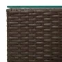 Side table set, glass surface, synthetic brown rattan by vidaXL, Side tables - Ref: Foro24-316380, Price: 84,74 €, Discount: %