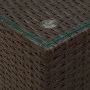Side table set, glass surface, synthetic brown rattan by vidaXL, Side tables - Ref: Foro24-316380, Price: 84,74 €, Discount: %