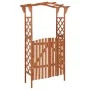 Pérgola con puerta madera maciza de abeto 116x40x204 cm de vidaXL, Pérgolas, arcos y enrejados de jardín - Ref: Foro24-316389...
