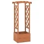 Jardinera enrejada con arco madera de abeto 49x39x117 cm de vidaXL, Maceteros y jardineras - Ref: Foro24-316391, Precio: 57,1...
