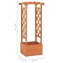 Jardinera enrejada con arco madera de abeto 49x39x117 cm de vidaXL, Maceteros y jardineras - Ref: Foro24-316391, Precio: 57,1...