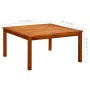 Mesa de centro de jardín madera maciza de acacia 85x85x45 cm de vidaXL, Mesas de jardín - Ref: Foro24-316396, Precio: 113,21 ...
