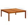 Mesa de centro de jardín madera maciza de acacia 110x110x45 cm de vidaXL, Mesas de jardín - Ref: Foro24-316397, Precio: 153,1...
