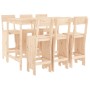 Set de mesa y taburetes altos jardín 7 pzas madera maciza pino en Conjuntos de jardín | Comprar online en Foru.es