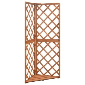 Enrejado de esquina madera maciza de abeto 50x50x145 cm de vidaXL, Pérgolas, arcos y enrejados de jardín - Ref: Foro24-316407...