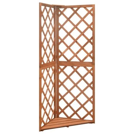 Enrejado de esquina madera maciza de abeto 50x50x145 cm de vidaXL, Pérgolas, arcos y enrejados de jardín - Ref: Foro24-316407...